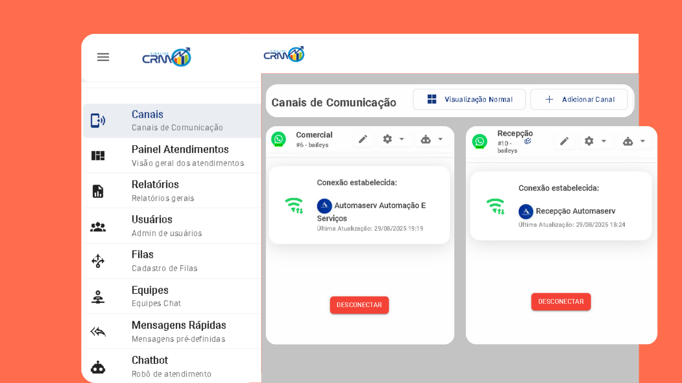 Demonstração do construtor de chatbot para WhatsApp